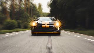 Chervolet Camaro on fire