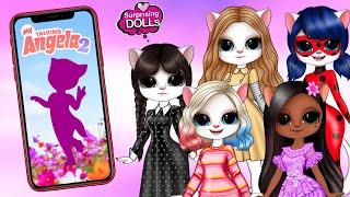 My Talking Angela 2  M3GAN, Wednesday Addams, Enid, Harley Quinn - DIY Arts & Paper Crafts