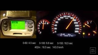 Honda Accord 7 2.4 MT  0-100, 0-150, 0-200 racelogic acceleration, 402m