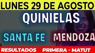 Quinielas Primera y matutina de Santa Fé y Mendoza, Lunes 29 de Agosto