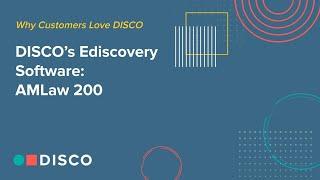 DISCO's Ediscovery Software: Trevor Jefferies, AMLaw 200