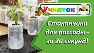 Делаем стаканчики для рассады за 20 секунд!