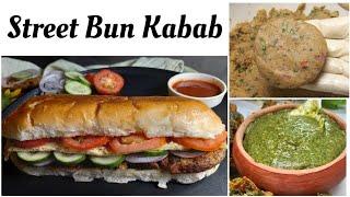 Street Bun Kabab Recipe | Karachi Famous Bun Kabab | Street Food | Monsoon Recipe #food #viralvideo