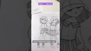 Fashion figure drawing for children’s wear designers: new book is in progress. #short