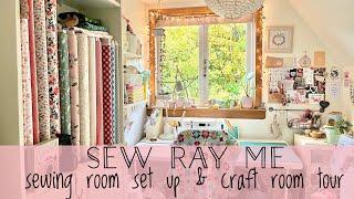 Sew Ray Me - pretty sewing room set up & craft room tour 🪡🪴