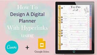 How to make a digital planner with hyperlinks In Canva and Google slides