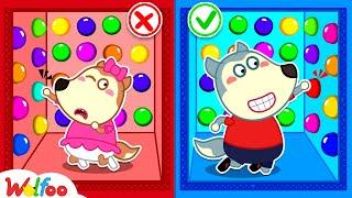 100 Mystery Buttons but Only One Lets You Escape From Wolfoo - Learn Colors for Kids | Wolfoo Family