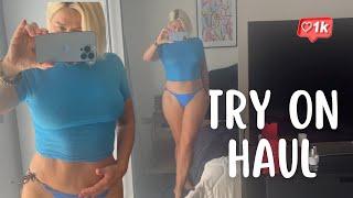  Try on Haul TRANSPARENT BIKINI with Judy 2024 [4K] | Transparent Top