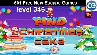 [Walkthrough] 501 Free New Escape Games level 346 - Find christmas cake - Complete Game