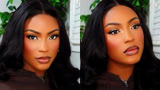 DETAILED MAKEUP TUTORIAL || TEMS INSPIRED MAKEUP LOOK #makeuptutorial #brownskin #darkskin #tems