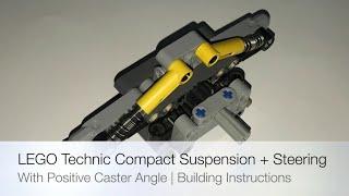 LEGO Technic Compact Suspension + Steering with Positive Caster Angle | Building Instructions