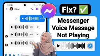 How To Fix Messenger Voice Message Not Playing - 2024 | Messenger Voice Message Not Opening