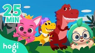 Dinosaurs Dance Dance and more! | + Compilation | Nursery Rhymes | Pinkfong & Hogi | Play with Hogi