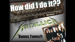 How I Got The Metallica Justice Tone!! with the Mesa Boogie Studio Pre