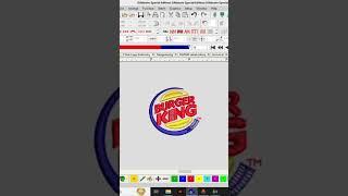 Burger King logo embroidery design #embroidery #wilcomstock #logo #burger