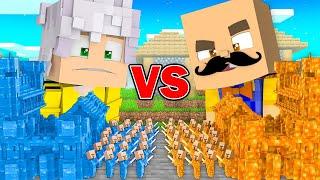 ლავის არმია VS წყალის არმია! - Minecraft