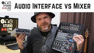 What is the difference between a USB audio interface and a mixer?