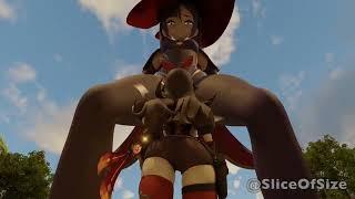 The Hidden Spring [ Giantess Growth ] Genshin Impact Animation Mona and Amber