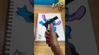 Destroying my drawing of Stitch! #subscribe #art #viral