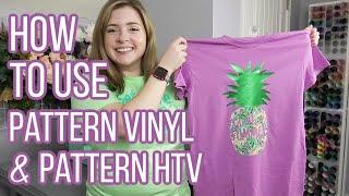 How To Use Patterned HTV and Patterned Vinyl Using Cricut