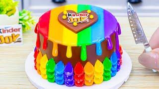RAINBOW Kinder Cake Recipe With ChocolateStunning Rainbow Cake Decoration IdeasBaking Yummy