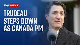 Canadian prime minister Justin Trudeau announces resignation