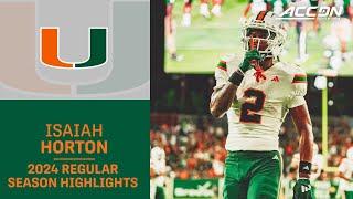 Isaiah Horton 2024 Regular Season Highlights | Miami Wide Receiver