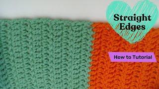 How to crochet straight edges // Tutorial
