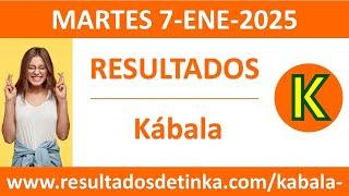 Resultado del sorteo Kabala del martes 7 de enero de 2025