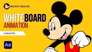 Mickey Mouse whiteboard animation in after effects | after effect | animation