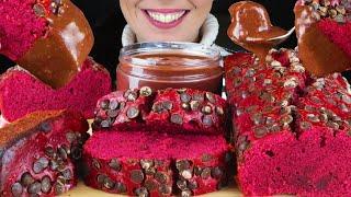 RED VELVET CAKE & CHOCOLATE PUDDING  | ASMR Mukbang | Real Eating Sounds