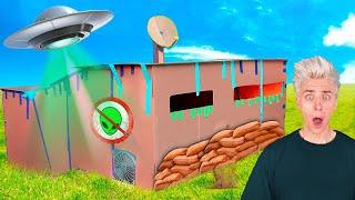 100% Indestructable CARDBOARD BUNKER in case of Alien Invasion ! - Challenge