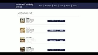 Python Django And MySQL Project on Event Hall Booking System