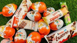 Satisfying video - Lots of Kinder joy and Kinder Surprise, Unpacking Kinder Maxi! 