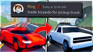 Doing YOUR CRAZIEST Dares in Roblox Jailbreak Trading...