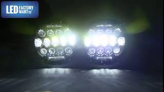 LED Factory Mart Honey Comb 7" 75W Cree LED Headlight DRL Hi/Lo Beam For Jeep Wrangler & Gladiator