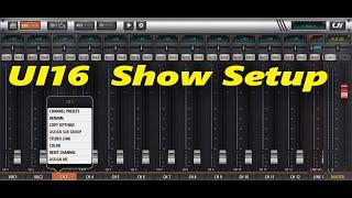 Soundcraft UI16 Show Setup