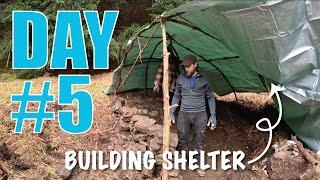 It's getting fun now... Time to build some shelter! | Off-Grid on our land in Scotland | DAY FIVE