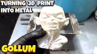 Easy "Lost PLA" Sand Casting  - Gollum Bust In Aluminium - Ingot Joe  - Let's Cook!‍