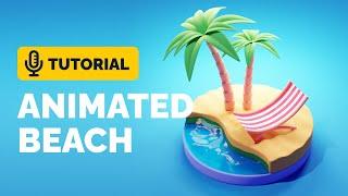 Blender 3.2 Animated Beach Tutorial | Polygon Runway