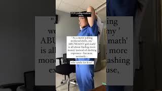 Anyone else hustling on weekends #nurses #nursing #sidehustle #nurseimmigrant #filipino