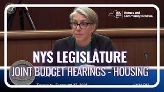 NYS Legislature: Joint Budget Hearings - Housing