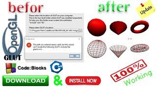 How to fix OpenGL error / install code blocks in windows