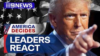 World leaders react to Trump's historic win | 9 News Australia