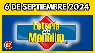 Resultado de la LOTERIA DE MEDELLIN del VIERNES 6 de septiembre de 2024 