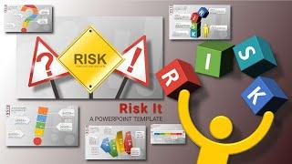 Risk It PowerPoint Template: Creative Risk Management Presentation with Graphs & Fun Illustrations