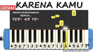 karena kamu geisha not pianika