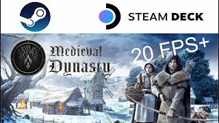 Medieval Dynasty on Steam Deck in 720p 20fps+