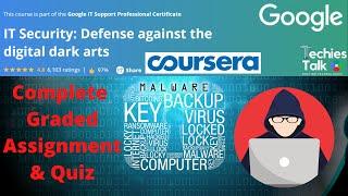 IT Security: Defense against the digital dark arts | Complete Assignment & Quiz Answers | Google