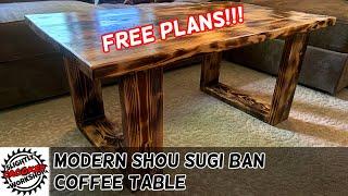 Modern Shou Sugi Ban Coffee Table/DIY/Easy